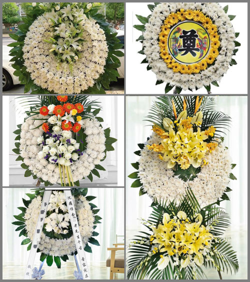 河南南阳新野县上港乡张坡村花圈速递
